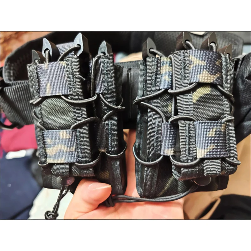 Bolsa táctica doble para revistas, 5,56 y 9mm, Compatible con AK, M4, AR15, accesorio de caza - imagen 2