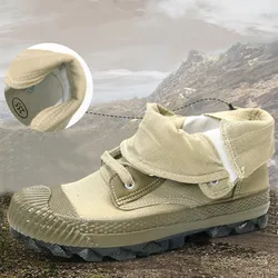 Botas tácticas altas a prueba de viento en canvas para exteriores