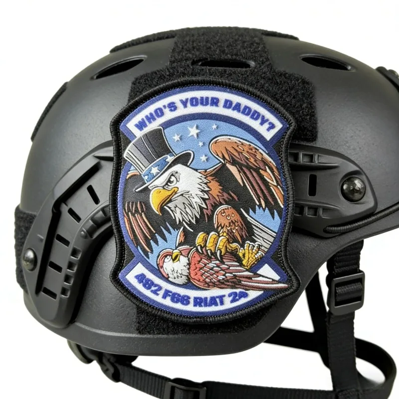 Parche táctico USAF ¿Quién es tu papá? Parche de brazalete con gancho y bucle para mochila, equipo militar Airsoft - imagen 2