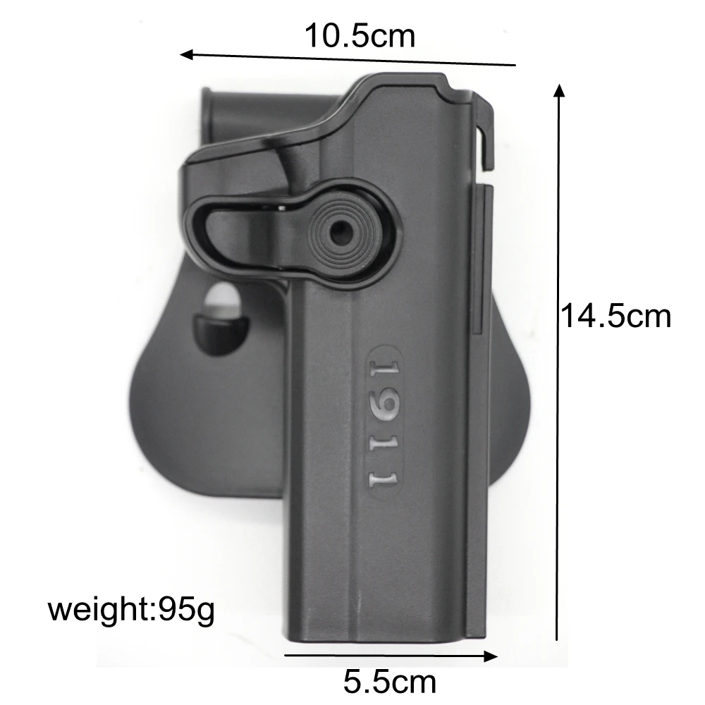 Funda para pistola de mano derecha 1911, funda para desbloquear rápidamente, funda táctica para revistas de 9mm - imagen 3