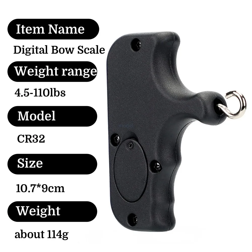 Báscula de arco Digital CR32, herramienta de Metal, rango de 4,5-110 libras, tiro al objetivo de caza, pantalla LED, medida, batería de peso no incluida - imagen 4
