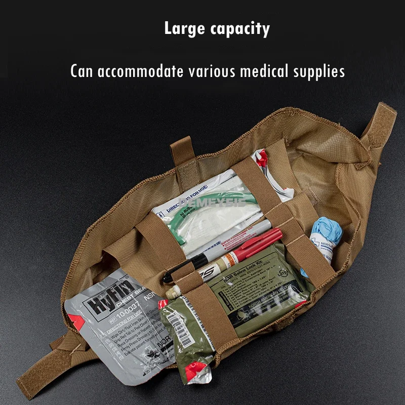 Chaleco táctico en el pecho, Mini bolsa colgante, bolsa de almacenamiento de herramientas, chalecos de juego de guerra de caza, Mini riñonera Abdominal - imagen 5