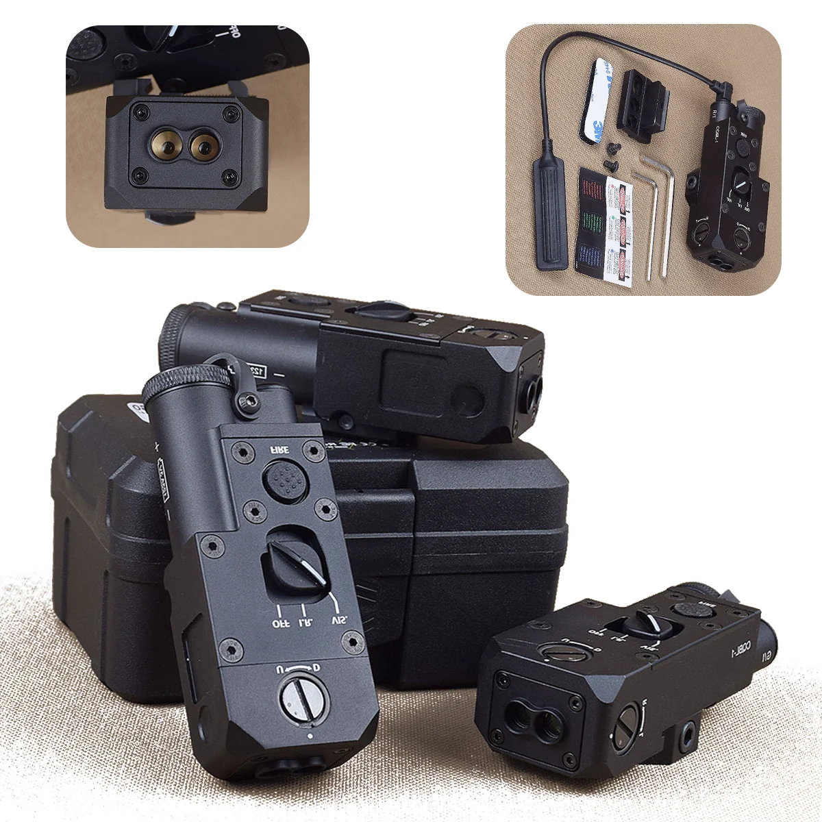 Mira láser táctica CQBL 1 IR, punto rojo/verde/azul, Combo infrarrojo, riel Picatinny de 20mm para accesorios AR15 M4