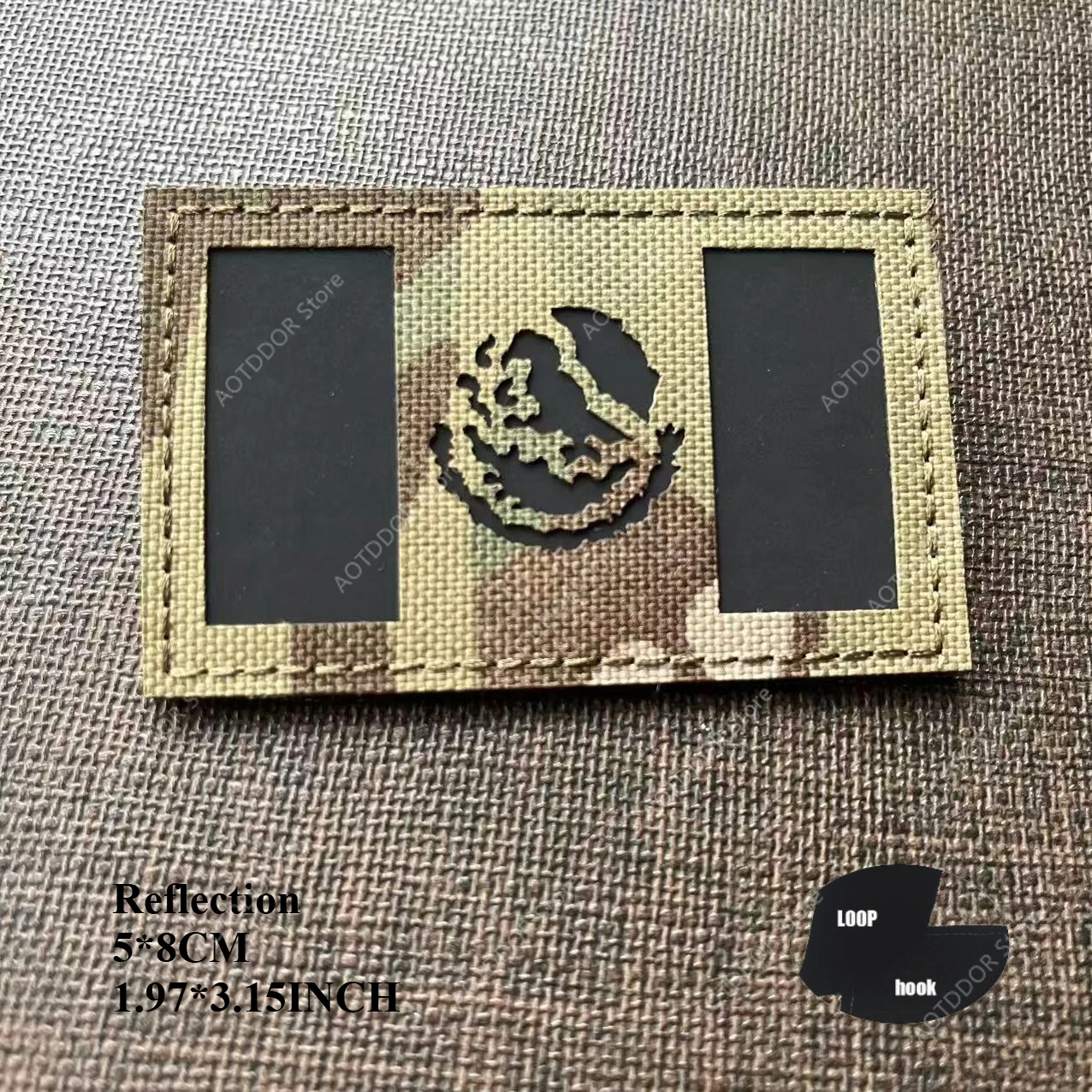 Parche de bandera reflectante infrarroja CP España Alemania EE. UU. México parches de gancho táctico mochilas para ropa accesorios militares del ejército - imagen 5