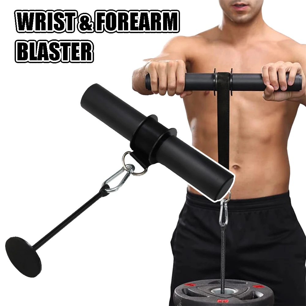 Rodillo de muñeca y antebrazo Blaster para entrenamiento y entrenamiento, apto para placas de pesas olímpicas estándar de 1 pulgada y 2 pulgadas