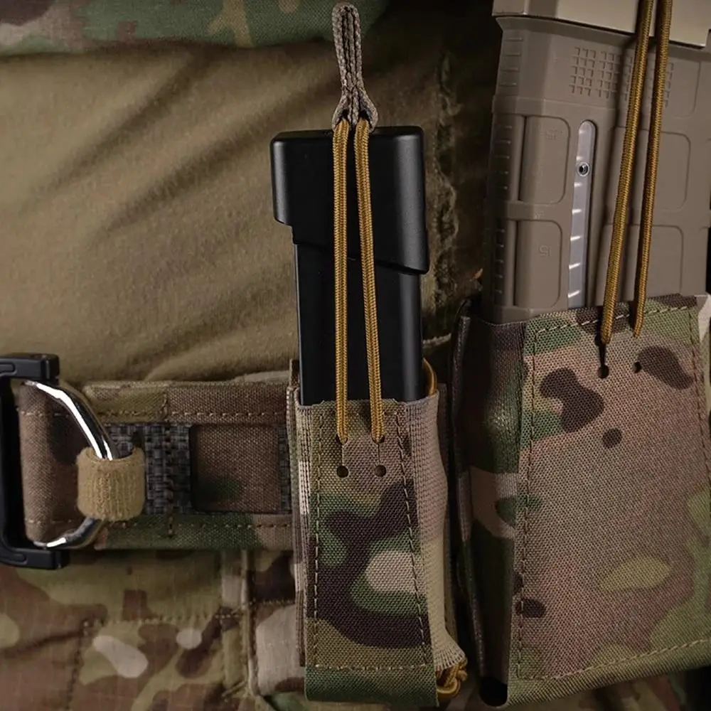 Bolsa táctica para pistola Mag MOLLE, caza, tiro, Airsoft, asalto, individual, 9mm, soporte para revistas, cinturón de combate portátil, chaleco, equipo