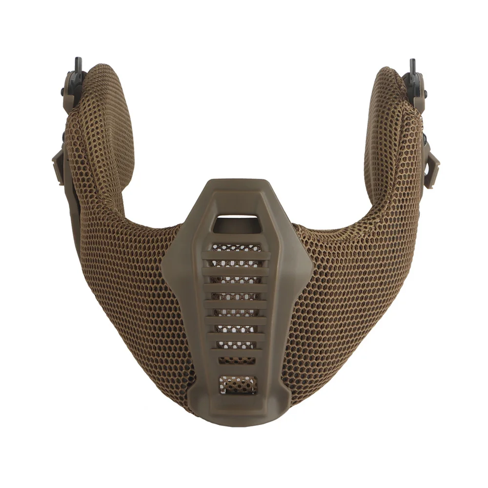 Deportes al aire libre caza táctica casco de Wendy Protector bucal una media protección facial CS casco de campo protección bucal - imagen 2