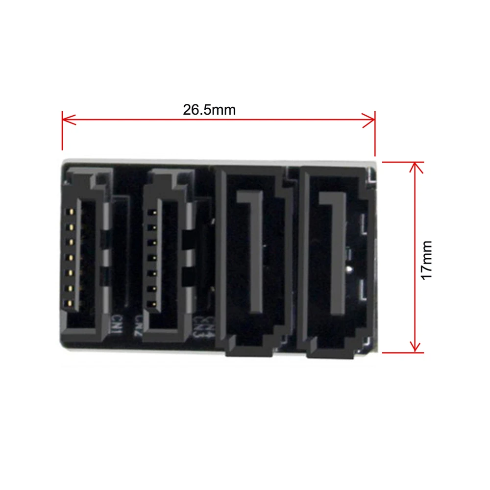 CY adaptador Dual SATA de 7 pines hembra a 7 pines macho, ángulo de 360 grados, perfil bajo, para escritorio, SSD, HDD, placa base - imagen 5