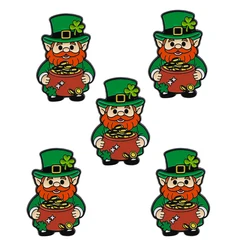 Pin esmaltado para hombre mayor, Pin de solapa, broche del Día de San Patricio, decoración de ropa, alfileres de Metal, mochila, sombrero, insignia, accesorios, 5 uds.