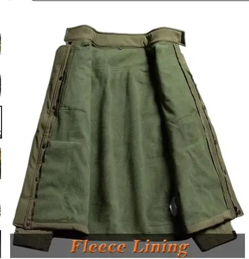 Chaquetas tácticas de piel de tiburón para hombre, chaqueta militar de concha suave, impermeable, a prueba de viento, forro polar cálido para motocicleta, abrigos del ejército con múltiples bolsillos - imagen 4