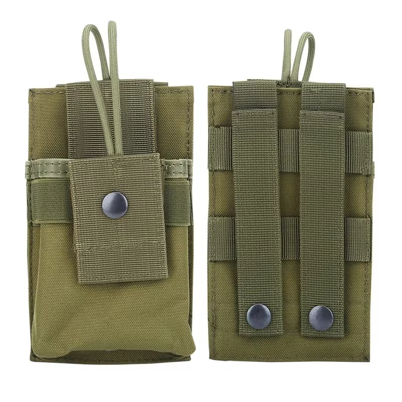 Funda táctica MOLLE para radio walkie-talkie, accesorios caza