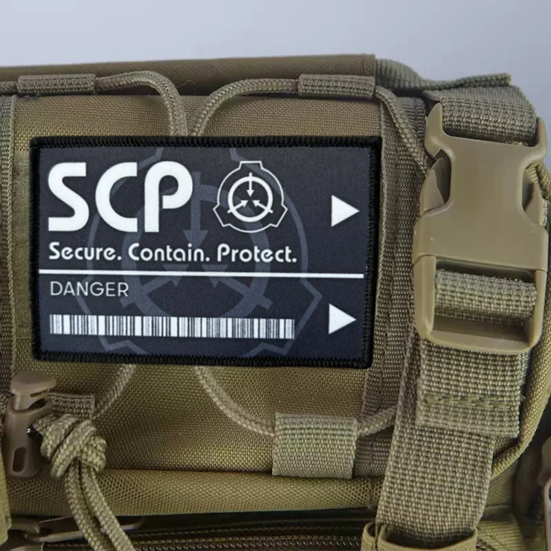 Parche táctico SCP para ropa, insignia de moral, parches militares, brazalete impreso, gancho, pegatinas para mochila - imagen 4