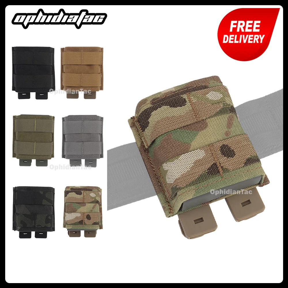 OphidianTac Molle Bolsa individual para 7,62 Mag, bolsa corta y rápida, funda para revistas con inserto de cuña KYWI Kydex para revistas de 7,62 mm