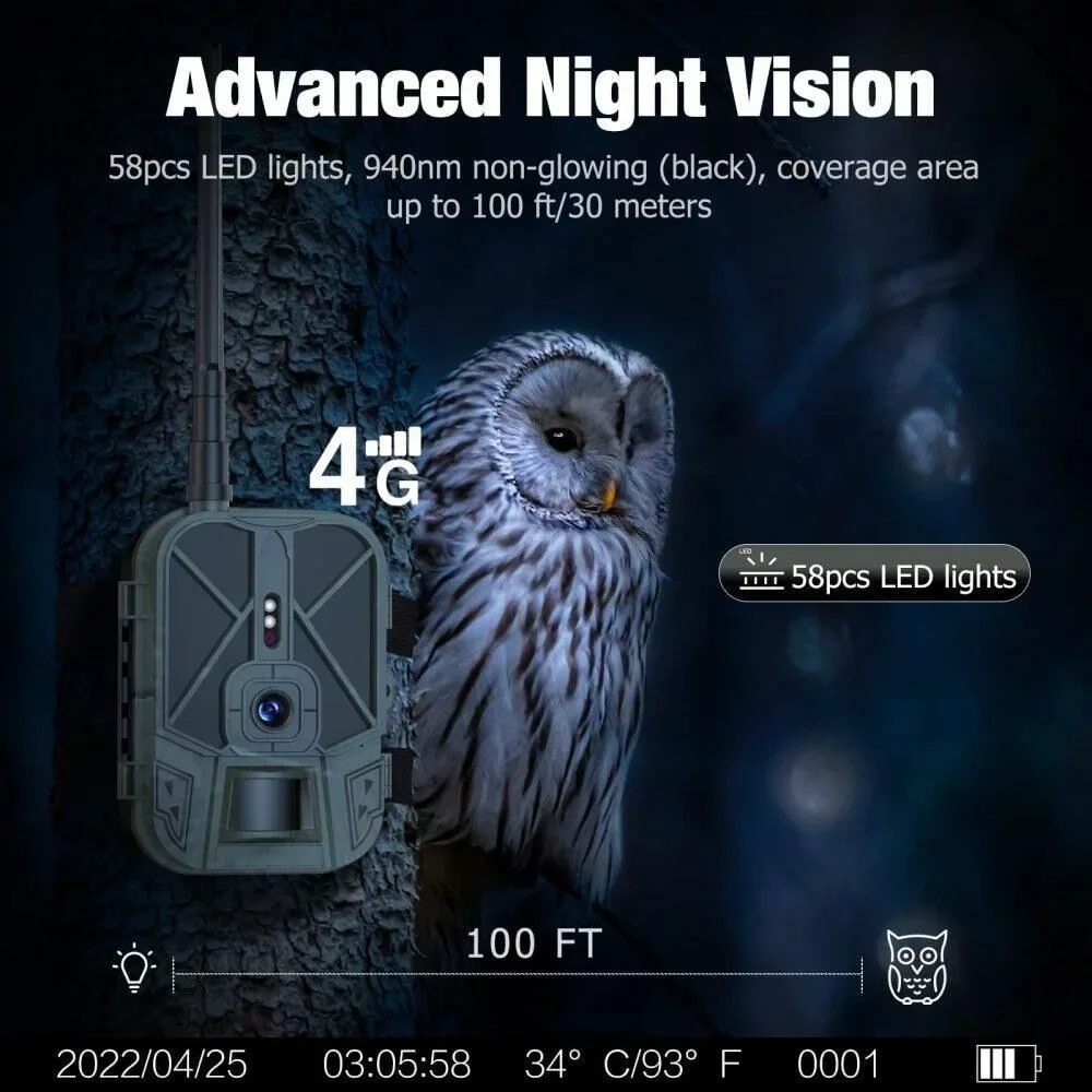 Cámara de fototrampeo 4G con vídeo en vivo y visión nocturna - imagen 4