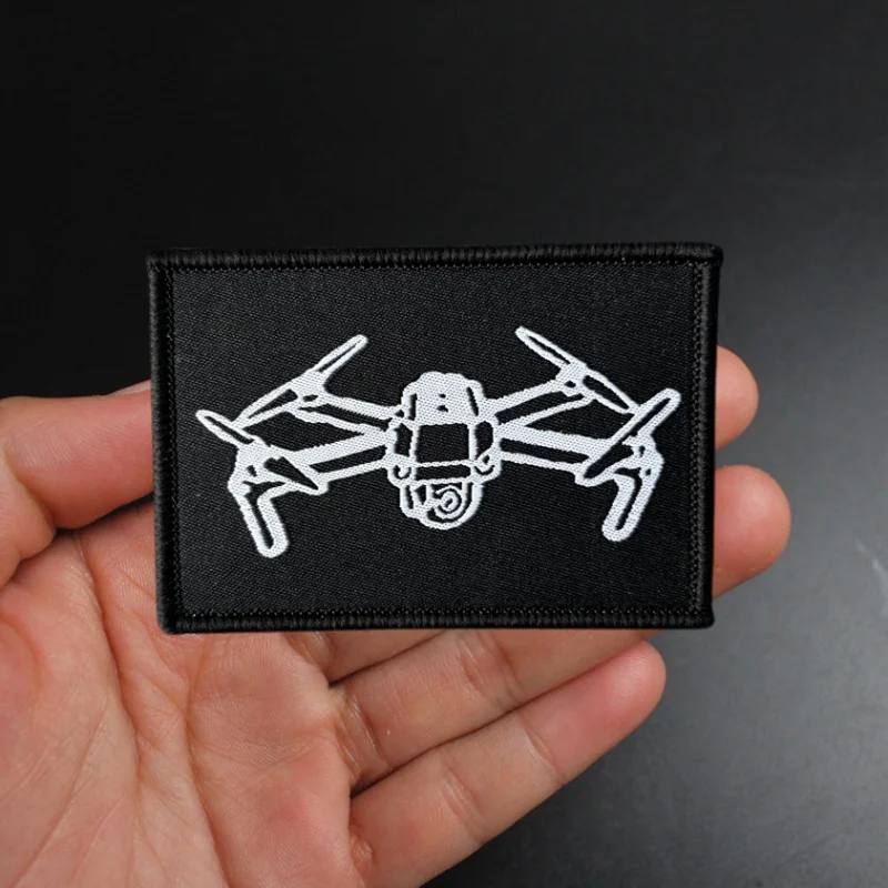 Parche de tela para Dron UAV para ropa, insignia de moral táctica, parche militar con gancho, pegatinas para mochila, brazalete