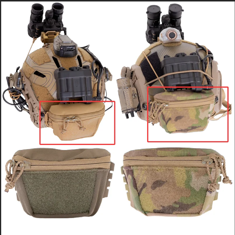 Bolsa para casco con cabeza de contrapeso de batería para casco táctico al aire libre