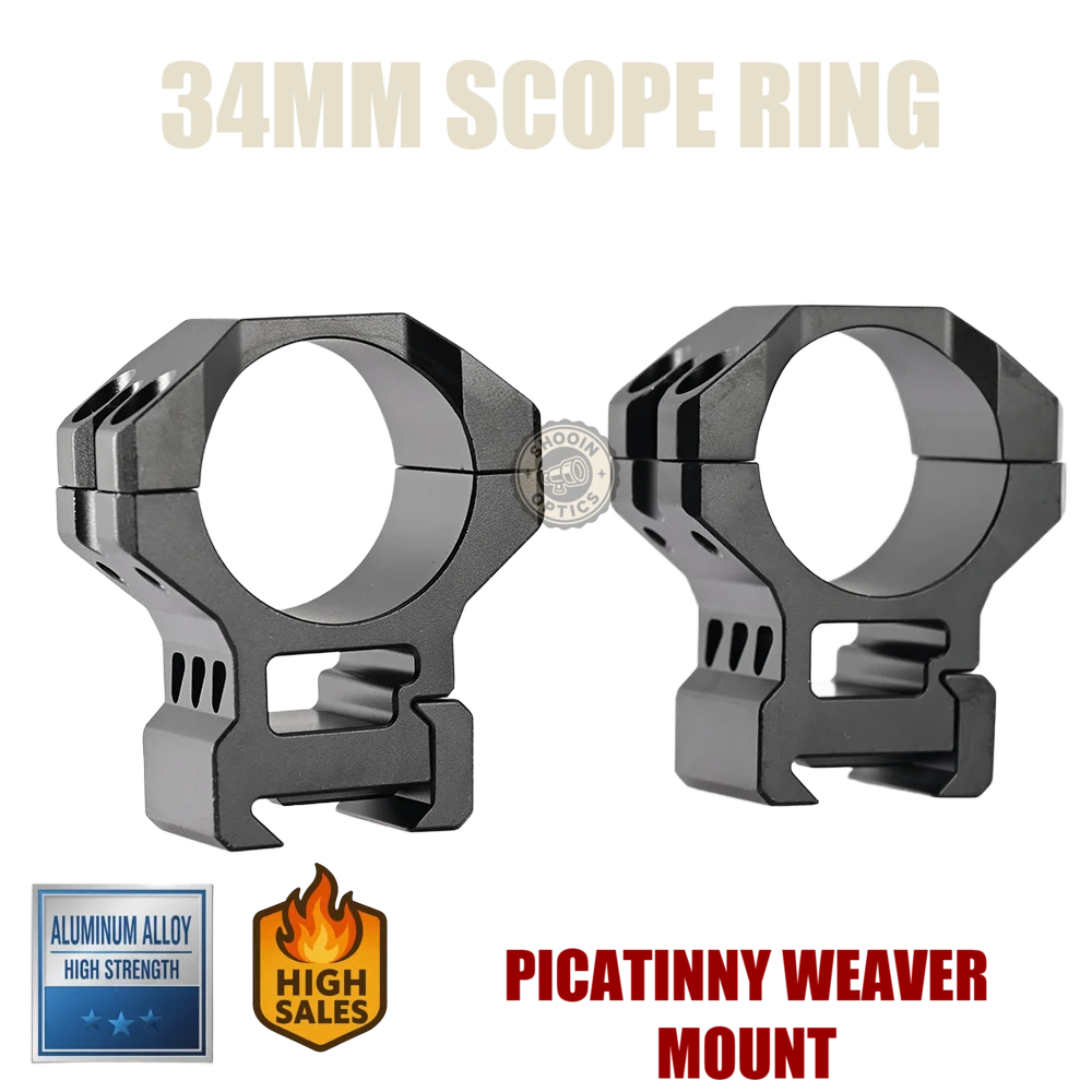 Shooin Optics Ultra-Precision 34mm Tube Ring 20mm Rail Mount - imagen 3