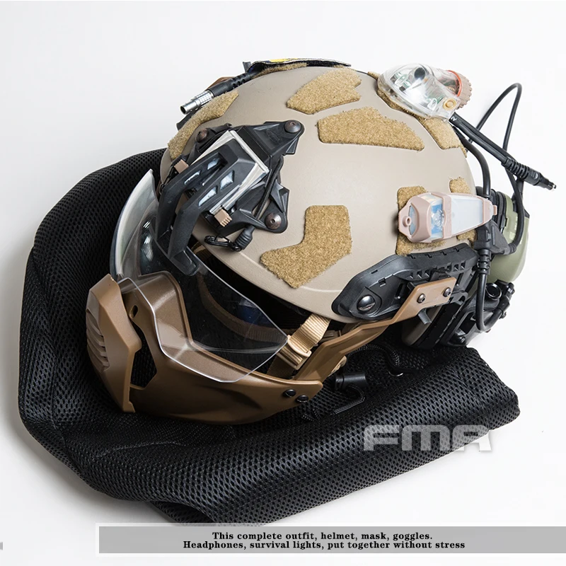 Ventilador militar para casco táctico al aire libre, bolsa de almacenamiento de gran capacidad, cubierta protectora FMA - imagen 4