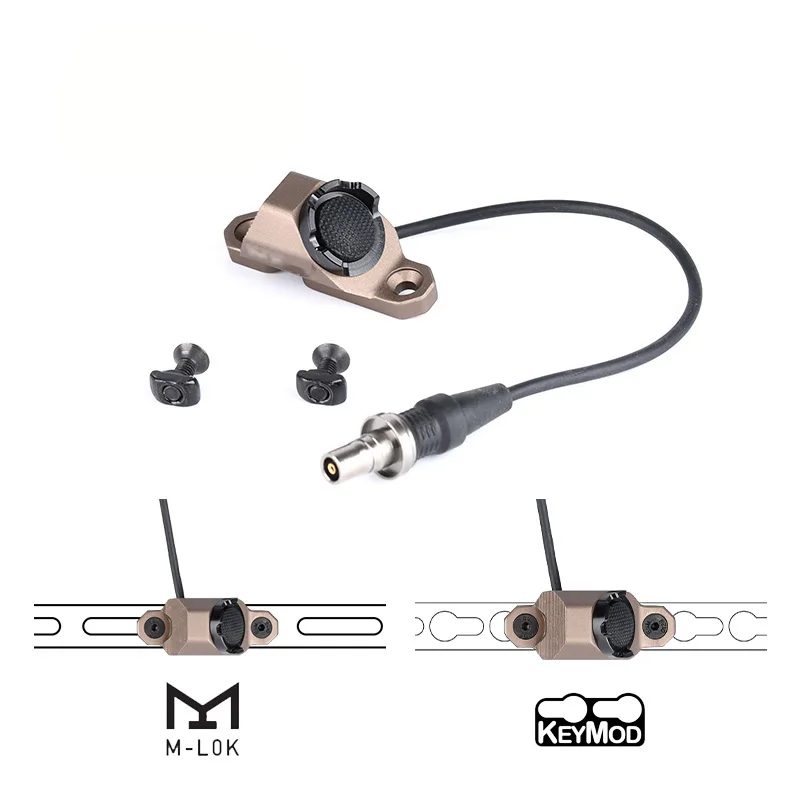Unidad táctica interruptor remoto de presión de botón caliente para Mlok Keymod riel de 20mm Compatible con SureFire M300 M600 DBAL-A2 PEQ15 2,5