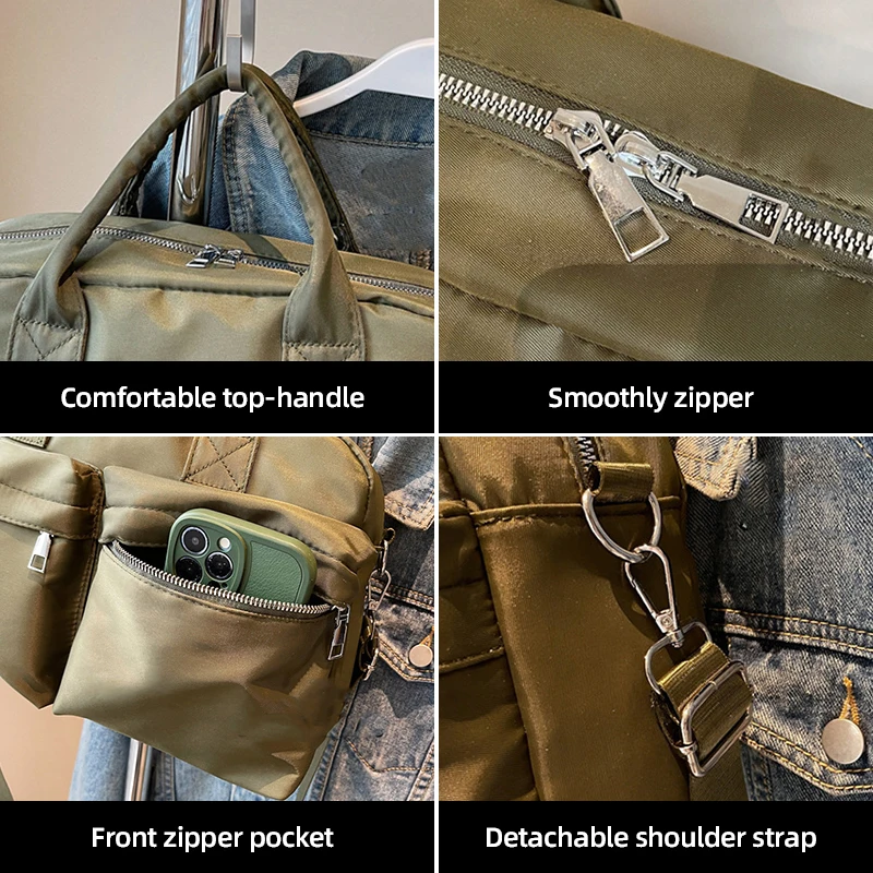 Bolso de hombro tipo bandolera para deportes de Fitness, bolso de viaje con múltiples bolsillos, bolso de distancia para viaje corto, bolso de fin de semana para comando de gran capacidad - imagen 5