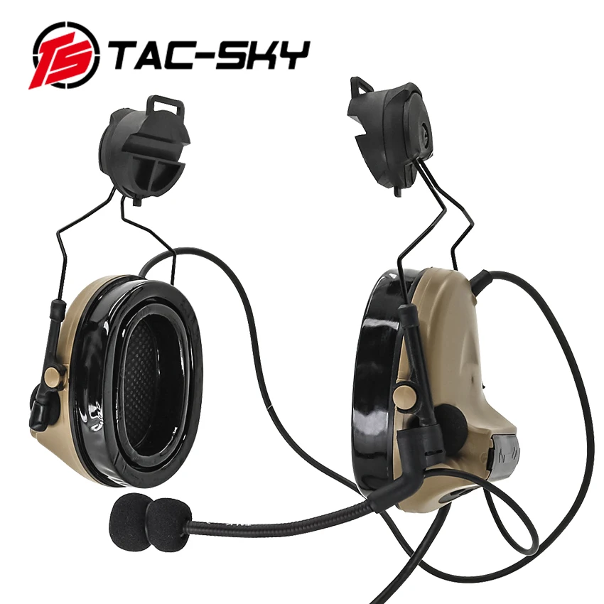 TS TAC-SKY casco táctico auriculares Comta II protección auditiva disparo electrónico walkie talkie táctico PTT auriculares - imagen 4