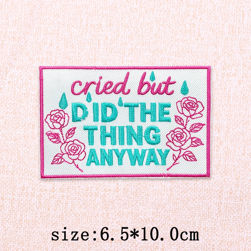 Parche bordado con letras de dibujos animados, parches termoadhesivos para planchar para ropa, parche para ropa, pegatinas para pantalones vaqueros DIY, decoración - imagen 4