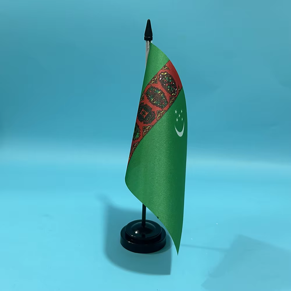 SKY bandera de Turkmenistán escritorio poliéster - imagen 5