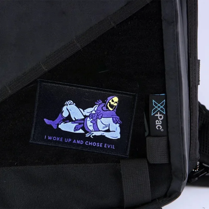Parche I WOKE UP AND CHOSE EVIL con estampado de insignia táctica, gancho y Loo Morale, brazalete, mochila, ropa, pegatina decorativa - imagen 5