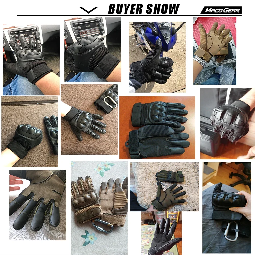 Guantes tácticos de ciclismo para hombre, manoplas de dedo completo para pantalla táctil, entrenamiento, escalada, esquí, tiro, antideslizantes - imagen 3