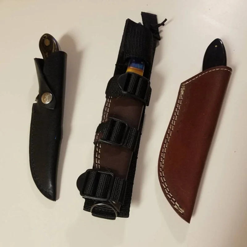 Juego de cuchillos tácticos para colgar en la cintura, bolsa Molle, herramienta de correa, hacha, linterna, funda K, correa de polaina, correa de pala de ingeniero de campo - imagen 4