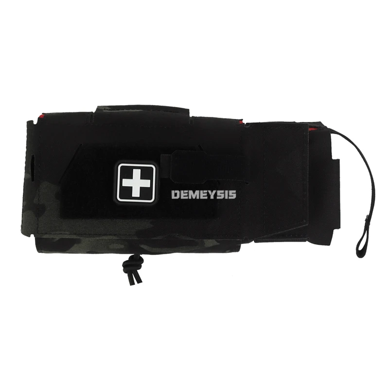 Bolsa compacta para traumatismos estilo camuflaje, bolsa táctica de primeros auxilios médicos de despliegue rápido, equipo de supervivencia para patrulla y acampada para caza al aire libre - imagen 5