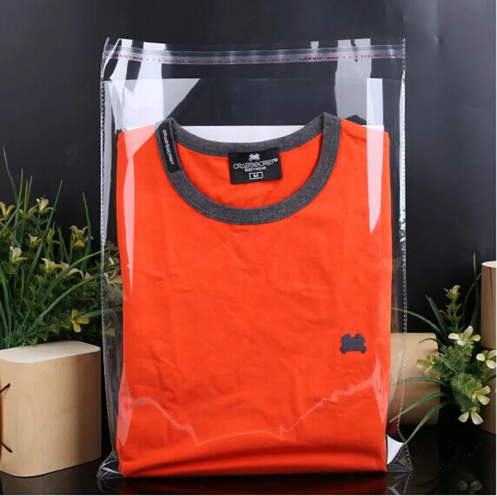 100 unids/paquete de bolsas de embalaje de galletas transparentes de 11 tamaños, bolsas de plástico autoadhesivas para galletas, bolsas de dulces de boda, grosor de 0,05mm - imagen 5