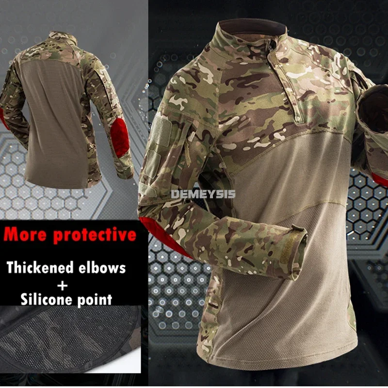 Uniforme de combate táctico, conjunto de camisa + pantalones BDU, caza al aire libre, Paintball, Airsoft, traje de juego Cs, ropa - imagen 4