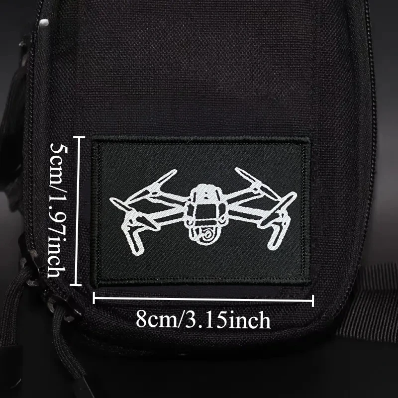 Parche para Dron UAV, insignia de moral táctica militar, mochila con gancho y bucle estampado, accesorio decorativo para ropa, brazalete adhesivo - imagen 4