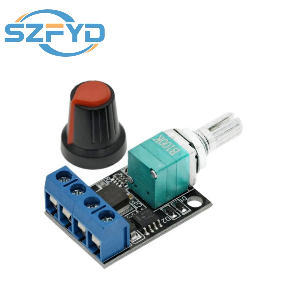 Mini controlador de velocidad motor DC PWM 12V 90W regulable - imagen 2