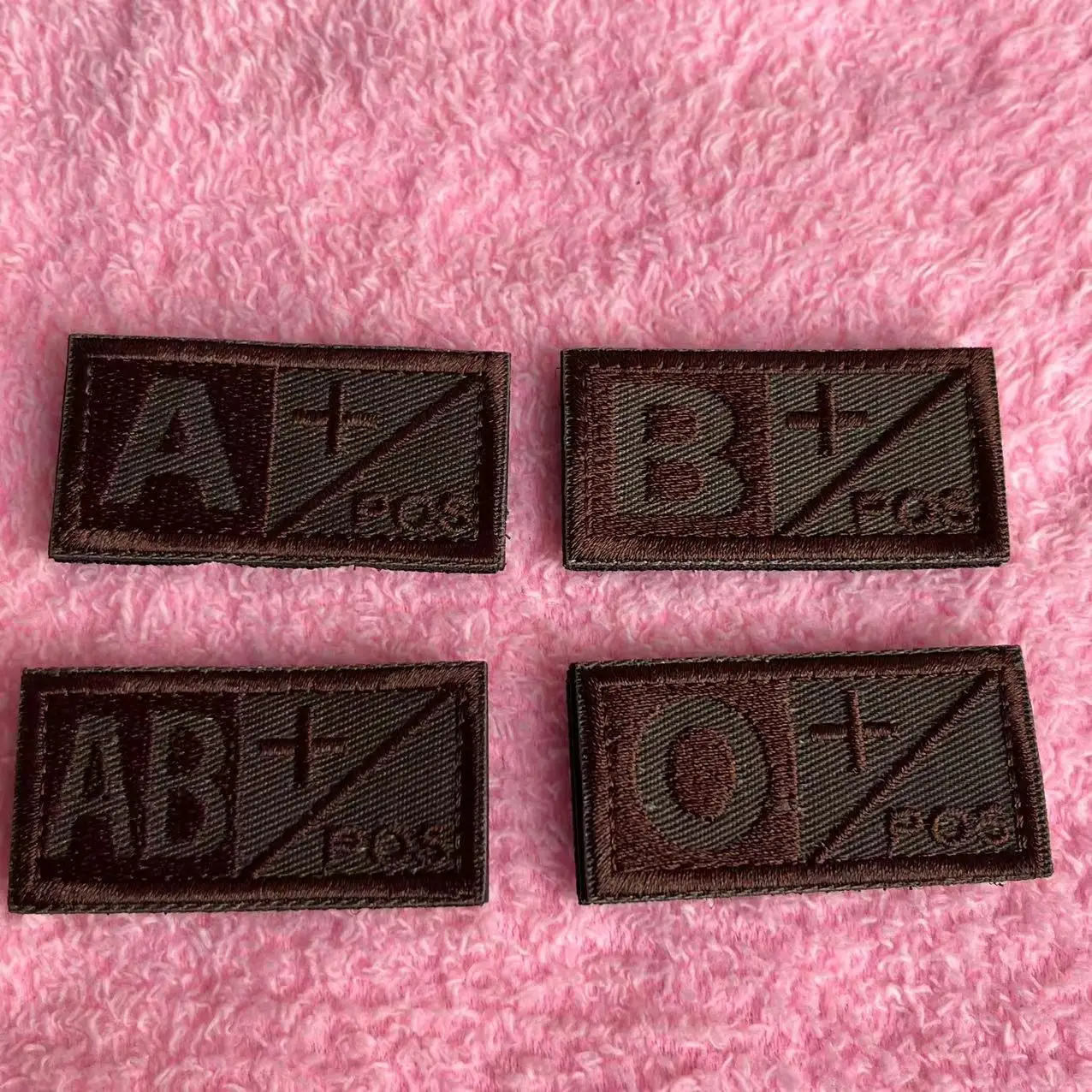 Tira bordada de grupo de sangre, tira positiva negativa, parche mágico, brazalete, parches de hierro para ropa, gancho y anillo bordado - imagen 3