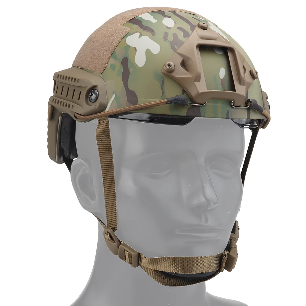 Casco táctico rápido con gafas CS, juego de guerra, cascos protectores ligeros para ciclismo, equipo Airsoft para caza al aire libre - imagen 4