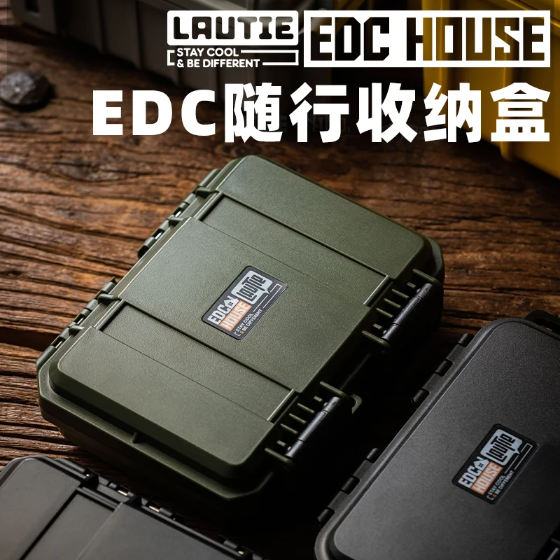 Caja de almacenamiento EDC de tres pruebas, Fidget Spinner, juguete de marca de empuje, Mini estuche de esponja portátil de seguridad impermeable y a prueba de golpes para exteriores - imagen 3