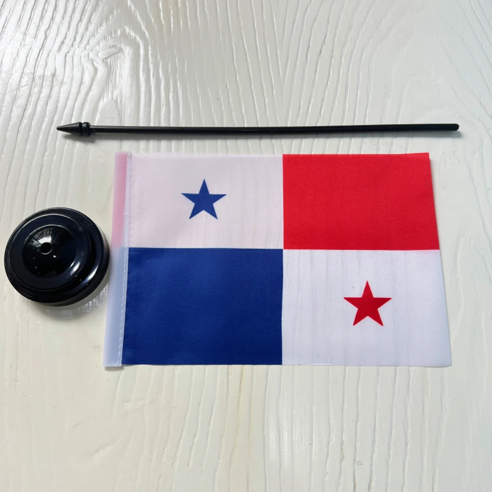 Bandera Panamá de oficina de 14x21cm, bandera de Panamá, bandera nacional de poliéster - imagen 3