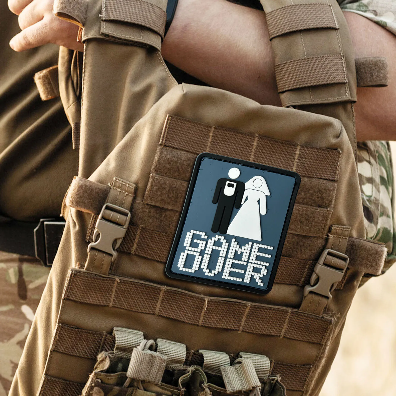 Parche táctico de juego sobre parches divertidos de Paintball, parches de gancho y bucle de PVC, insignia de moral Airsoft, brazalete del ejército militar, pegatinas para mochila - imagen 5