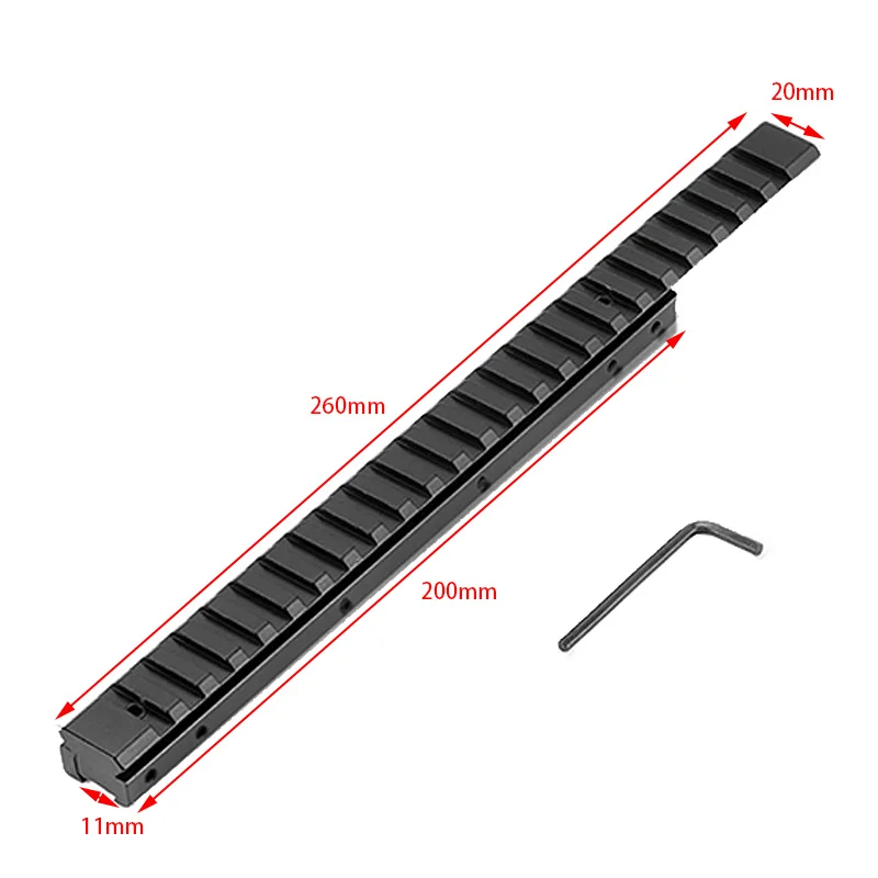 Adaptador Picatinny perfil bajo cola de milano para caza táctica - imagen 3
