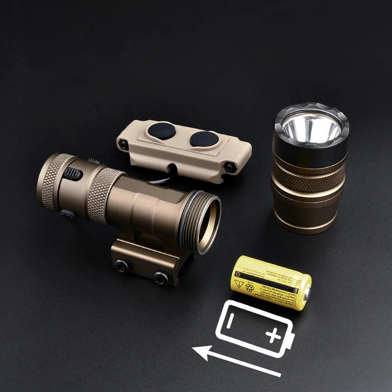Linterna táctica REIN 1,0, luz de explorador con interruptor de doble función para caza, compatible con riel Picatinny de 20mm para pistola de juguete Airsoft - imagen 5