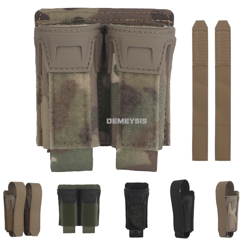 Bolsas para revistas dobles individuales de 9MM, paquete de herramientas para cinturón de tiro de caza de extracción rápida con cubierta protectora, bolsa táctica Mag - imagen 3