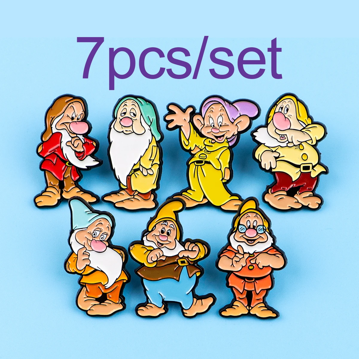 7 unids/set lindo viejo alfileres esmaltados broche de dibujos animados de Anime Pin de solapa de Metal insignia mochila accesorios joyería regalos para mejores amigos
