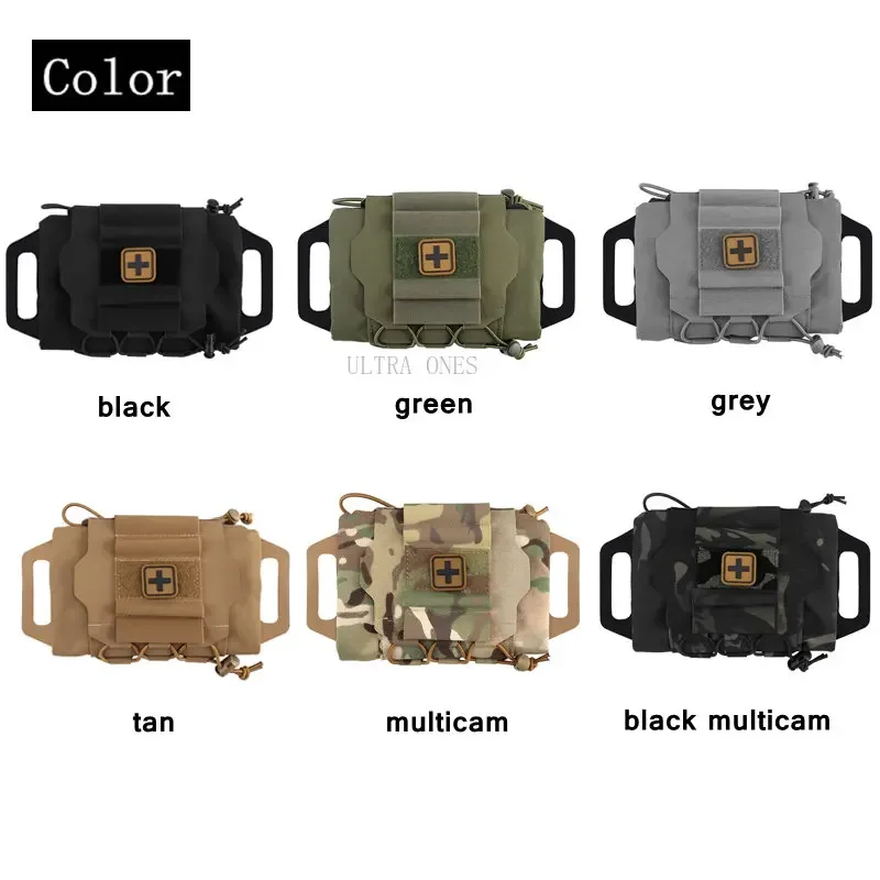 Botiquín de primeros auxilios táctico, bolsa para senderismo, Camping, viaje, tapa abatible, paquete médico Molle, adiestramiento al aire libre, caza, juegos Cs, bolsa de emergencia - imagen 2