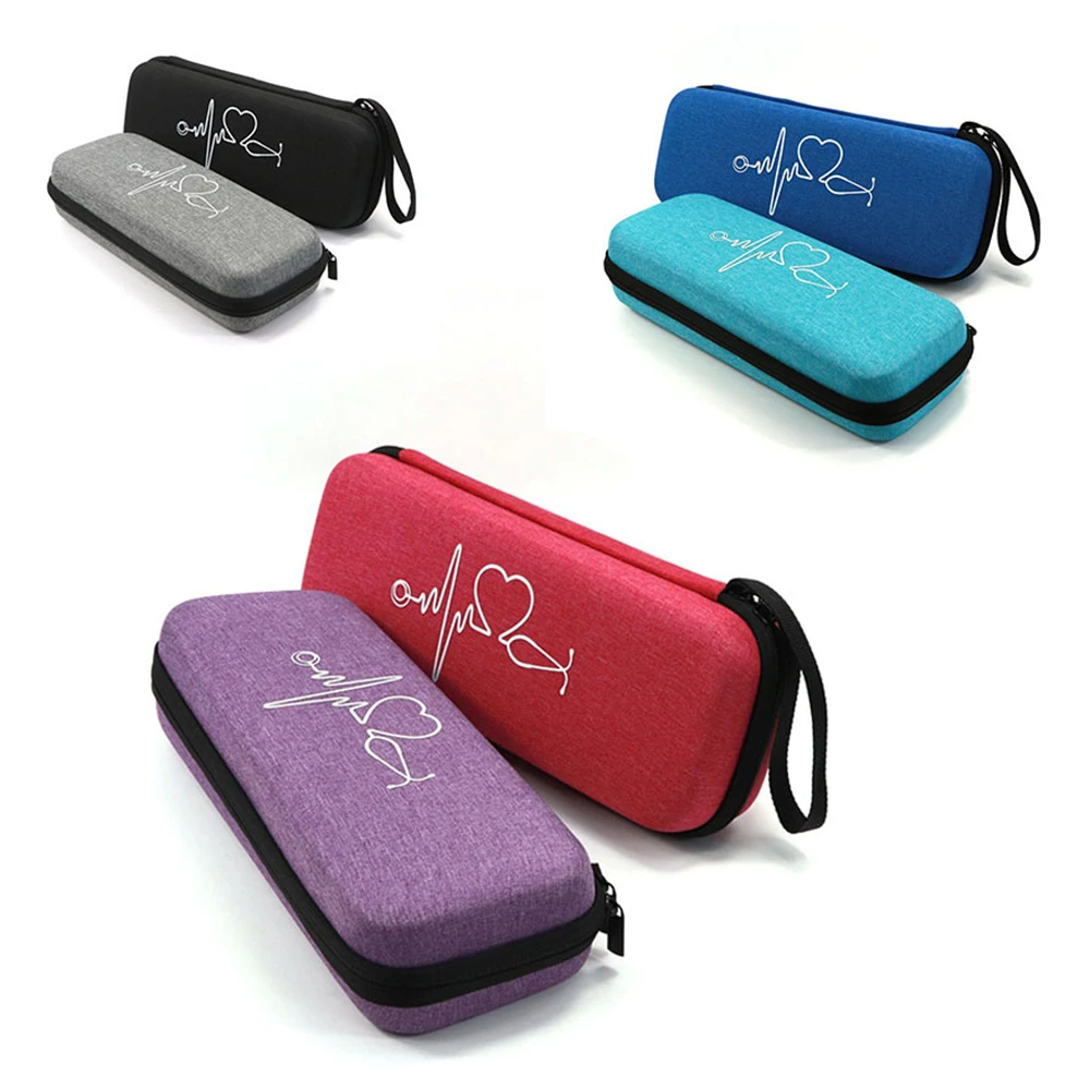 Caja de almacenamiento de estetoscopio médico portátil de viaje EVA, botiquín de primeros auxilios, estuche con bolsillos de malla para estetoscopio Littmann Cardiology III de 3M - imagen 5