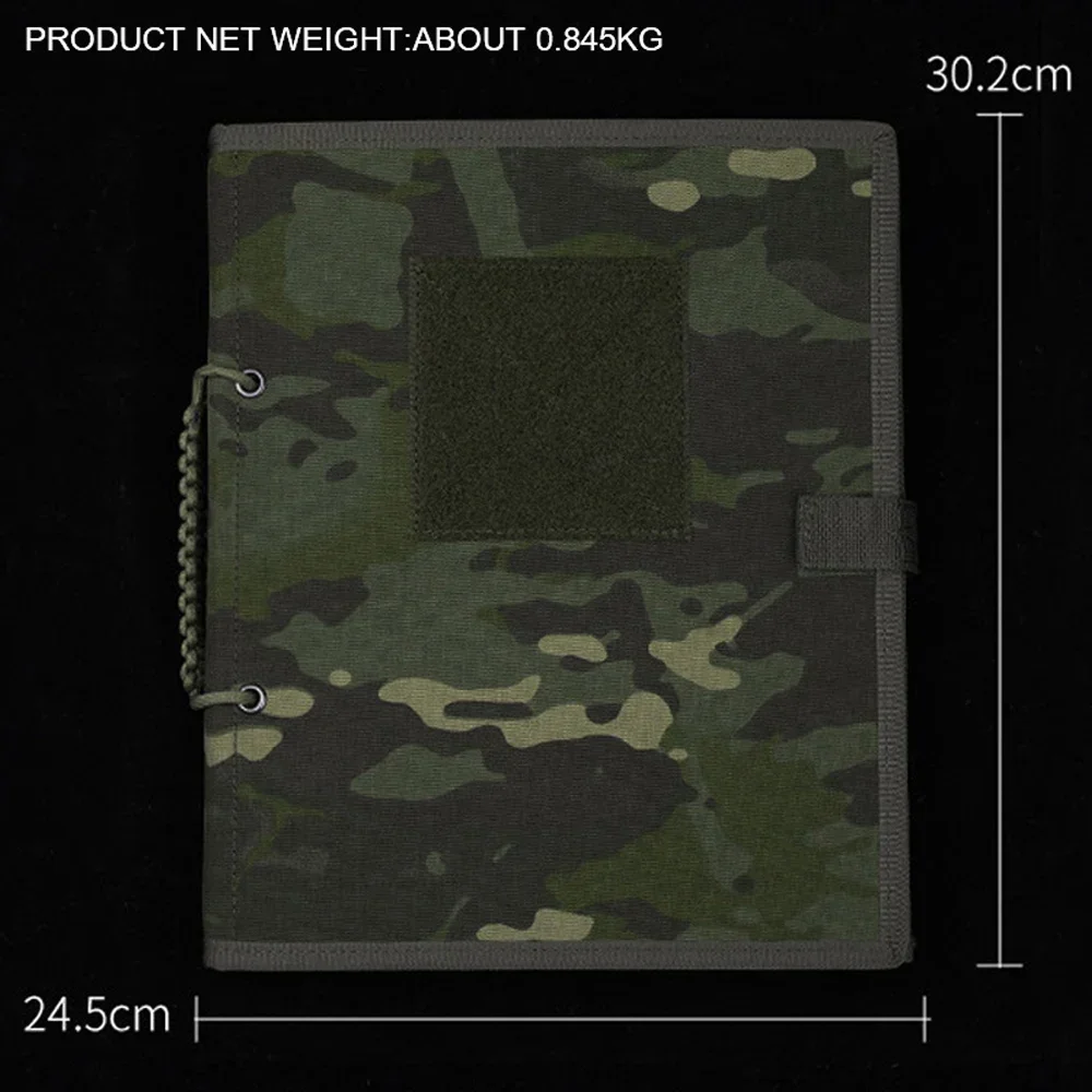 Libro de almacenamiento de brazalete con 4 pegatinas mágicas, gancho y bucle, insignia de moral, página de visualización de pasta, juego Airsoft, brazalete, libro para coleccionar - imagen 2