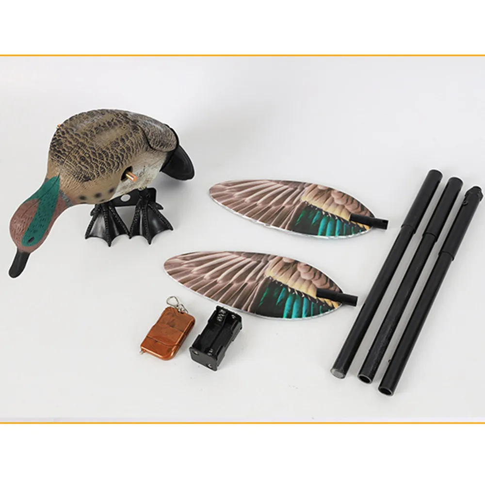 Pato salvaje de movimiento realista, mallard con señuelo magnético para caza, decoración de animales falsos para jardín de Hotel, herramientas de caza a prueba de sol - imagen 5