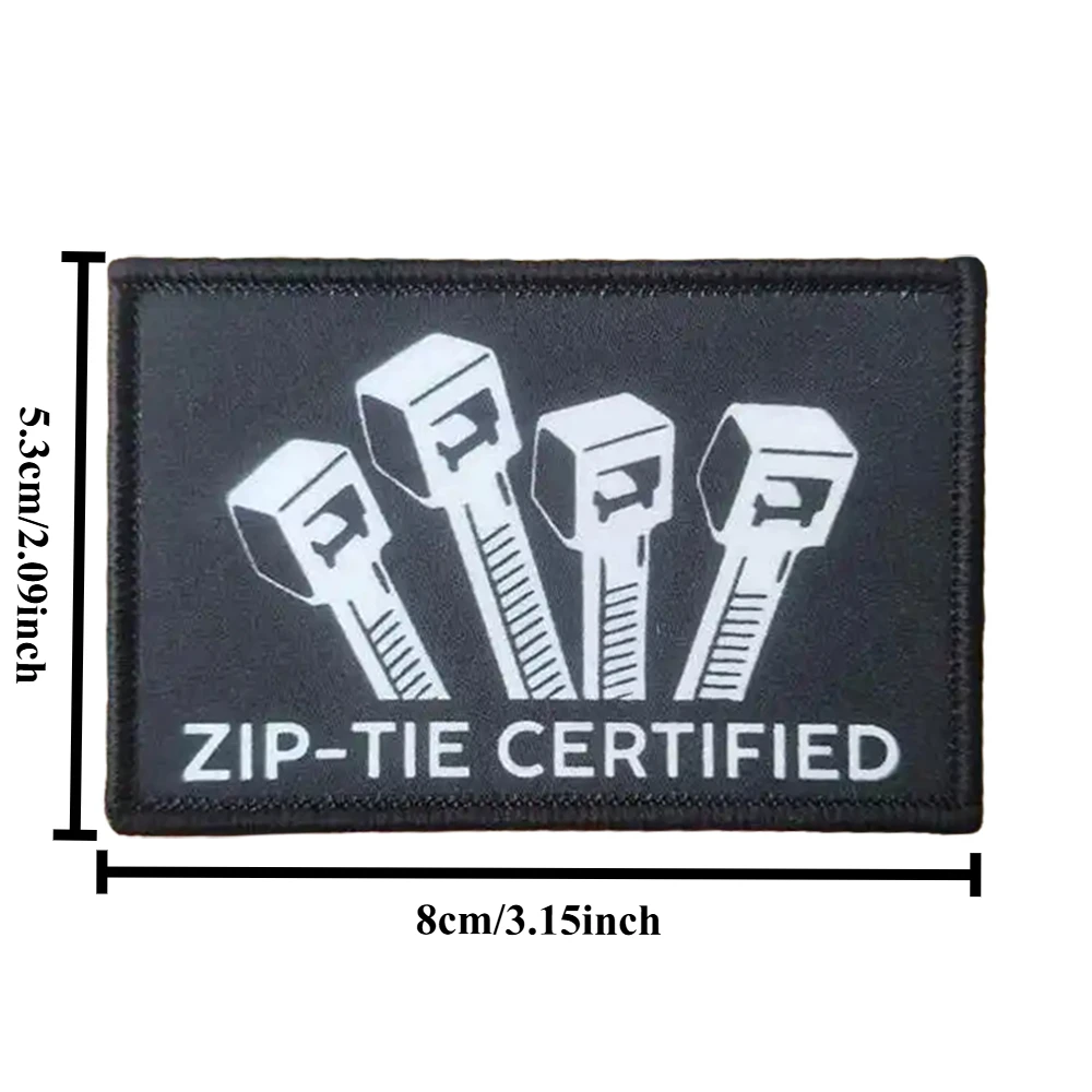 Parche táctico moral certificado con cremallera, parche divertido con gancho y bucle, insignia militar, brazalete, pegatinas para mochila - imagen 2