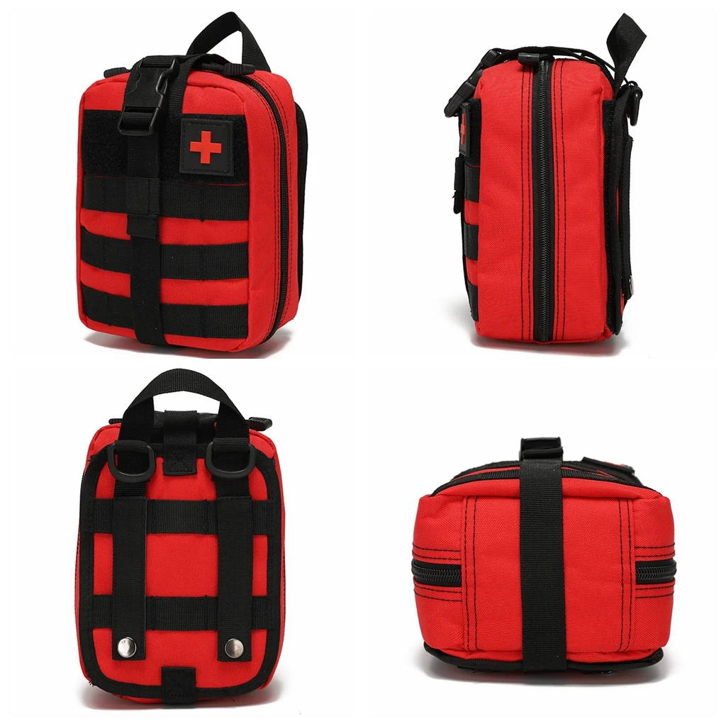 Molle-bolsa médica táctica de nailon, bolsa de primeros auxilios militar, suministros de emergencia al aire libre - imagen 5